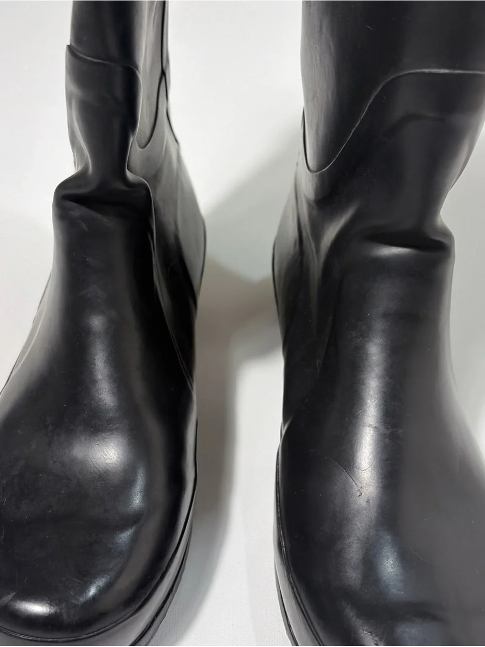 L.L. Bean Wellie Rain Boots Black Rubber Mid-Calf Women’s 8 Medium - Picture 8 of 8
